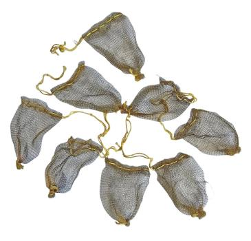 8 Goldene Säckchen / Candy Bags um 1930