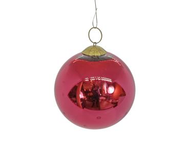 Pink Biedermeier Kugel (8 cm)