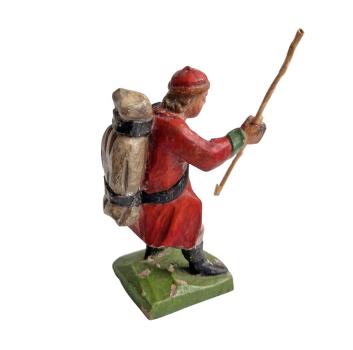 Antique crib figurine, Shepherd, 19th century  (10 cm)