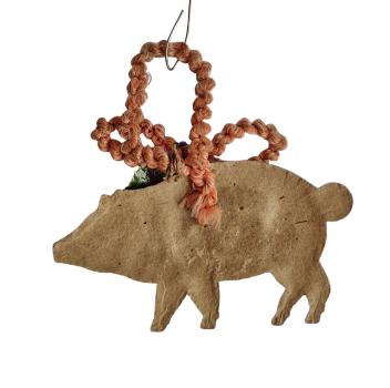 Cardboard Ornament, Pig, ~ 1930