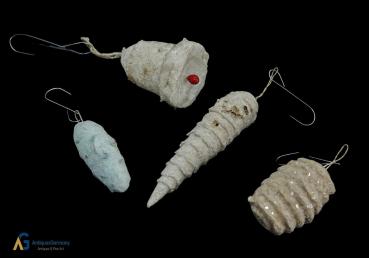 4 Spun cotton Ornaments, ca. 1900