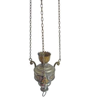 Antike Ewig Licht Ampel / Kirchenlampe, 19. Jahrhundert