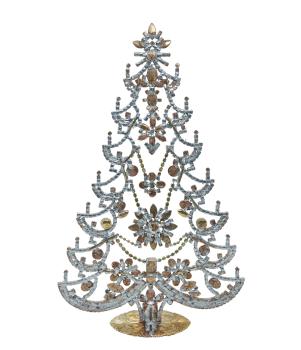 Preview: Free standing vintage rhinestone Christmas tree - Prong Set Stones, 33 cm