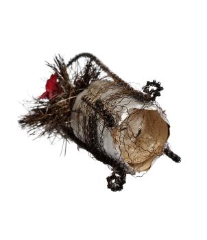 Wire wrapped flower basket ~ 1920