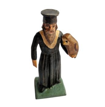 Krippenfigur, Priester mit Eule (7 cm)