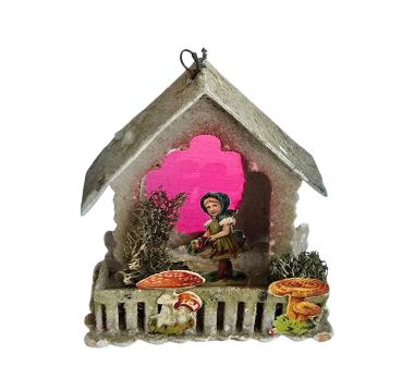 Antiker Christbaumschmuck aus Karton um 1920