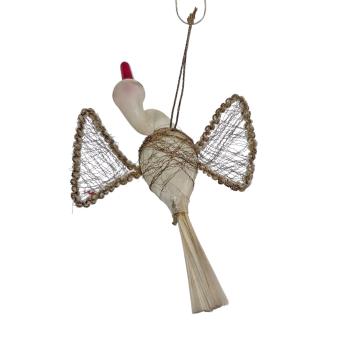 Preview: Antique Christmas tree ornament, swan with wire wings around 1920