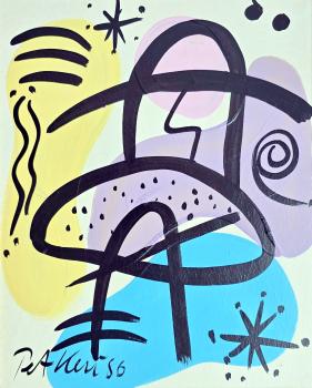 Peter Robert Keil (geb. 1942 Züllichau),  "Homage to my friend Miro" Berlin 86