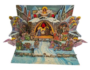 Cardboard Pop-up Nativity Scene, Vojtech Kubasta 1974