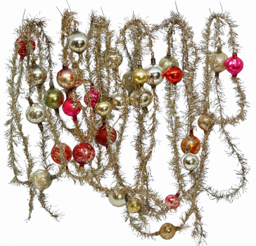 Preview: 4 Tinsel Garlands with glass Beads, ca. 650 cm