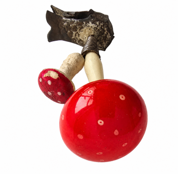 Preview: Antique mushroom / fly agaric on clip, around 1930
