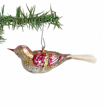 Preview: Songbird with fused-on pendant, around 1920