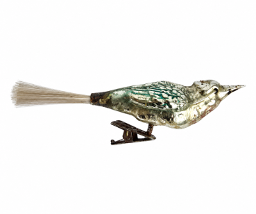 Preview: Lauscha song bird on clip, around 1920