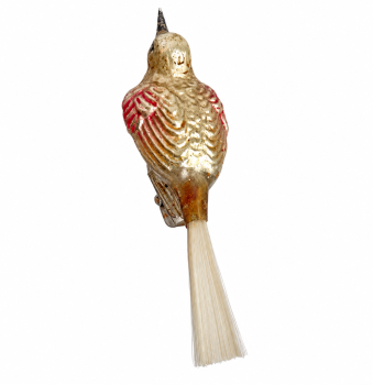 Preview: Lauscha song bird on clip, around 1920