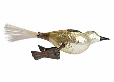 Preview: Lauscha song bird on clip, around 1930
