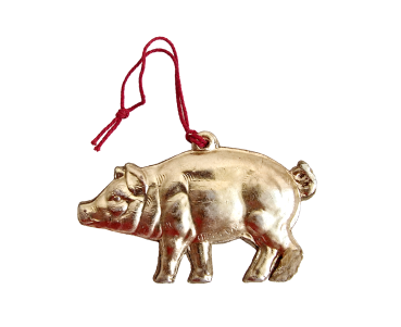 Schwein / Glücksschwein aus geprägtem Karton um 1940