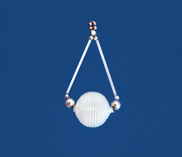 Preview: Gablonzer Glasornament, Kugel mit Wachs befüllt