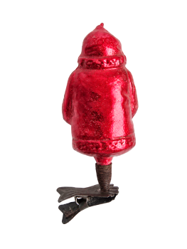 Preview: Lauscha glass ornament Santa on clip, around 1920