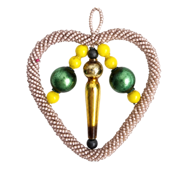 Beaded gablonz ornament, 20s