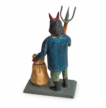Preview: Grulich nativity figure, Devil / Krampus with trident  (7 cm)