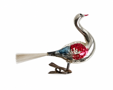 Preview: Bird / Peacock on clip, around 1940