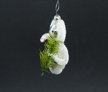 Gablonzer Glasornament mit Chenille - Eskimo, ~ 1960/1970