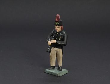 Grulicher Krippenfigur " Bergmann / Musikant mit Klarinette " (7 cm)