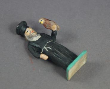 Grulicher Krippenfigur " Priester mit Eule " (5 cm)