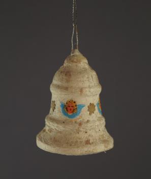 Glocke aus Watte mit Fliegenpilzen ~ 1920