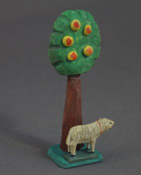 Grulicher Krippenzubehör, "Baum / Obstbaum mit Schaf"