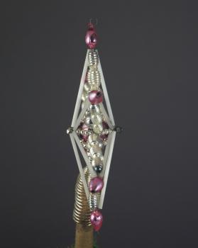 Antique beaded christmas tree topper, ca. 1930