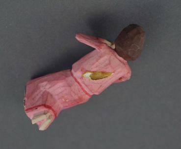 Grulicher Krippenfigur kniende Frau um 1900 (10 cm)