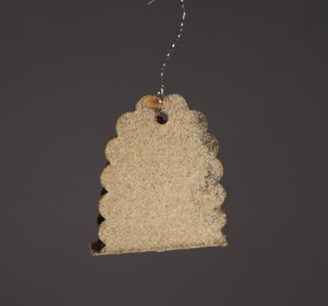 Beglimmertes Ornament mit Engel Oblate ~ 1930