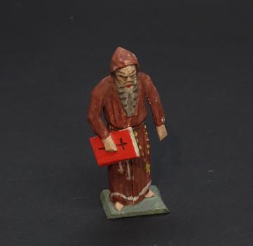 Grulicher Krippenfigur " Mönch mit Gebetsbuch " (7 cm)