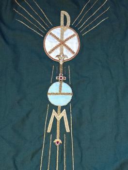 Antike Pluviale, Kasel, Ornat, Messgewand, Vestment