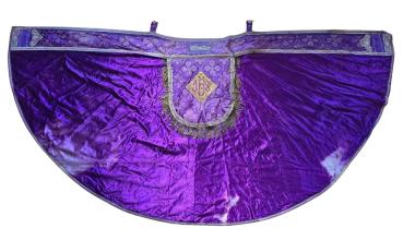 Antiker Rauchmantel - Chormantel, Messgewand, Vespermantel, Pluviale, Ornat um 1900