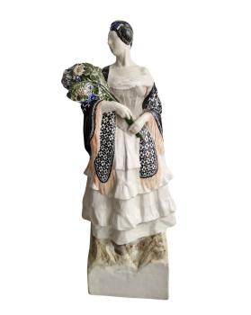 Art Nouveau ceramic figure, Bechyne, ca. 1900