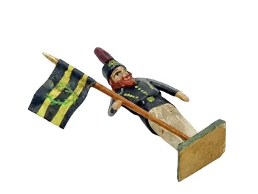 Preview: Grulicher Bergmann mit Fahne, um 1970  (7 cm)