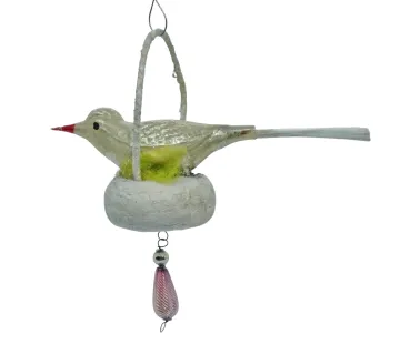 Preview: Gablonz Bird in nest around 1930