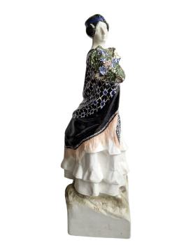 Art Nouveau ceramic figure, Bechyne, ca. 1900