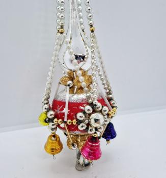 Antique beaded christmas tree topper