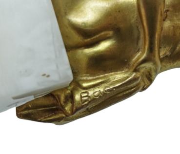 Nude Girl, bronze gilded