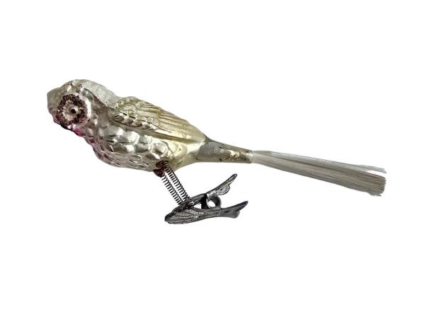 Antique Owl on clip, lauscha around 1910