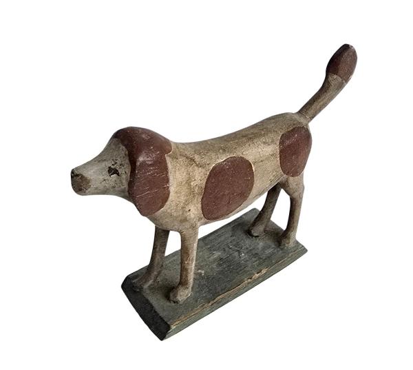 Antique Grulich nativity figure, dog around 1900