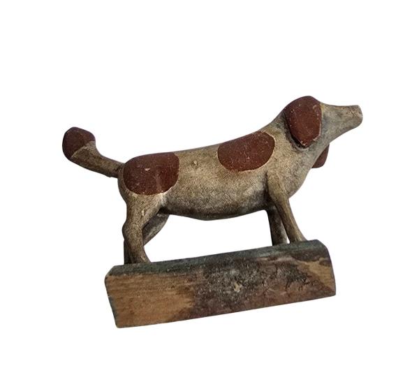 Antique Grulich nativity figure, dog around 1900