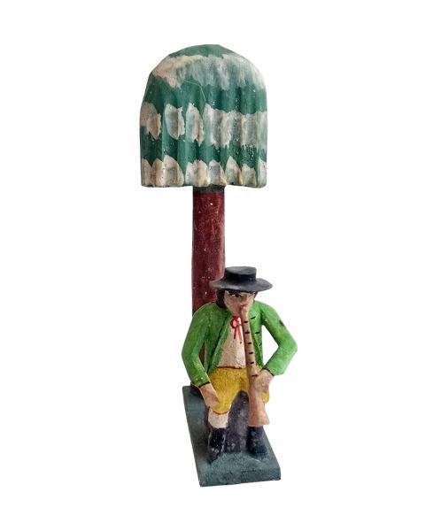 Grulicher Krippenfigur "Hirte unter Palme" (7 cm)