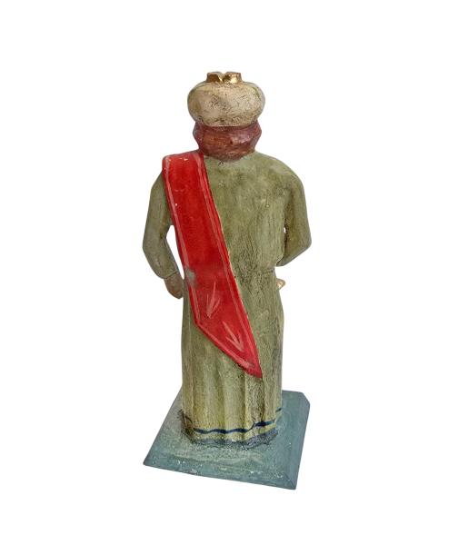 Grulich nativity figure - "Holy King Balthasar"  (10 cm)