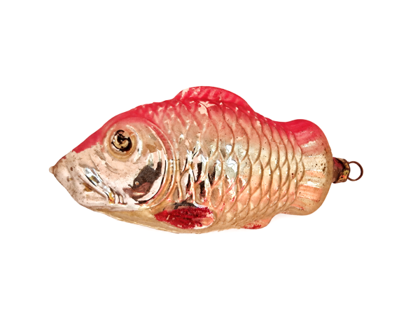 Glasornament Fisch, Lauscha um 1910