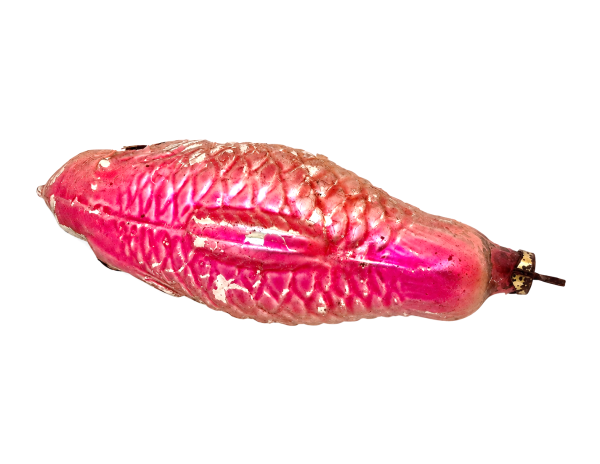Glasornament Fisch, Lauscha um 1910