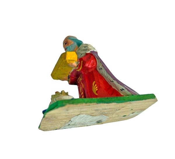 Grulicher Krippenfigur, König Melchior um 1920  (7 cm)